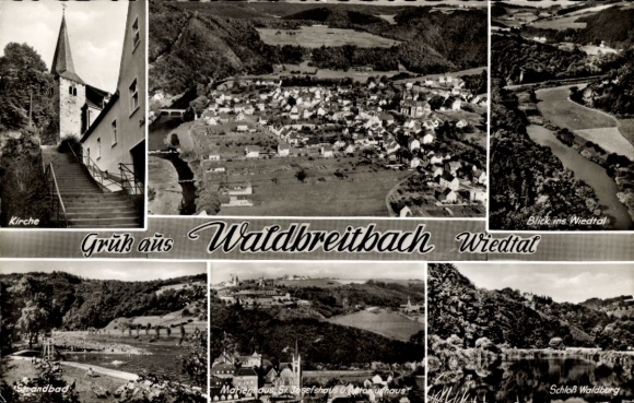 KP Waldbreitbach an der Wied, kościół, Wiedtal, zamek Waldburg, lido