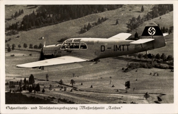 Ak Luftwaffe, Schul- und Reiseflugzeug Messerschmitt Taifun
