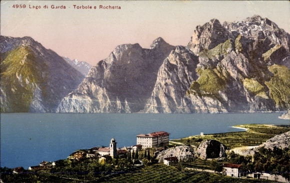 KP Torbole Lago di Garda Trentino, Torbole, Rochetta, góry, woda