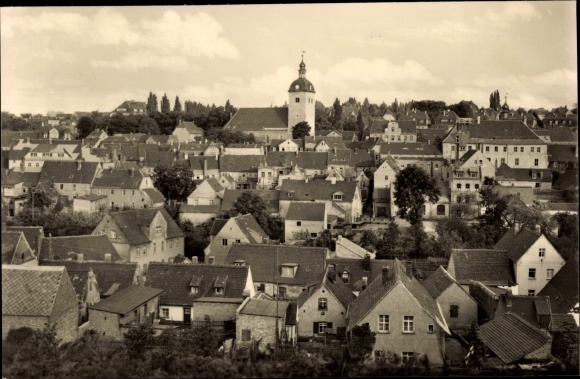 Ak Mücheln im Saalekreis, Blick auf den Ort