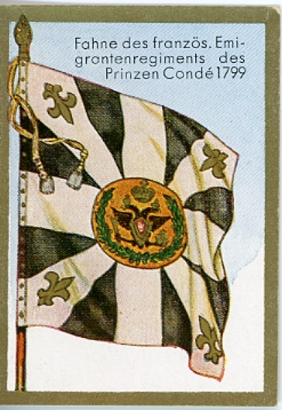 Collective image historical flags Image 165, flag of the French. Emigrant Regiment de Princes Condé