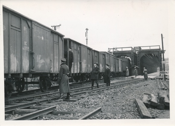 Foto Unmittelbarer Eisenbahn Güterverkehr zwischen Deutschland und Russland, Umladestelle