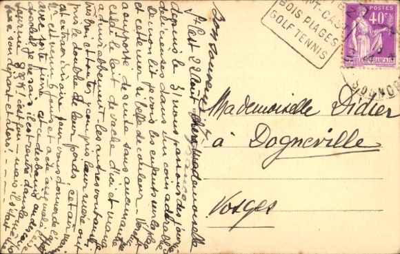 Postcard Plougastel Daoulas Finistère, baptism