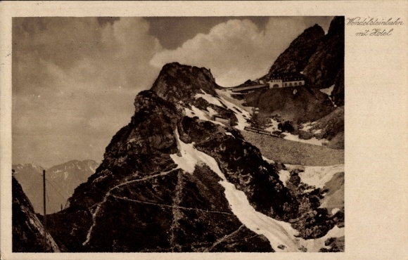 Postcard Brannenburg in Upper Bavaria, Aipl station of the Wendelstein Railway
