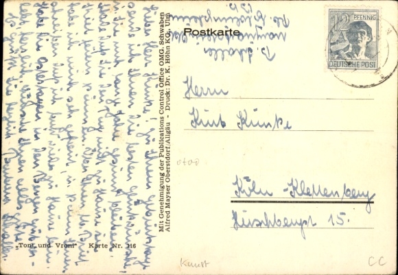 Artist Postcard Trautloft, The Gentian Friend, Schnapps