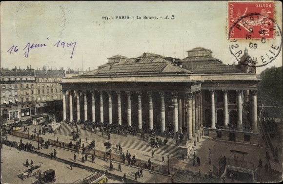 Ansichtkaart Parijs II, La Bourse