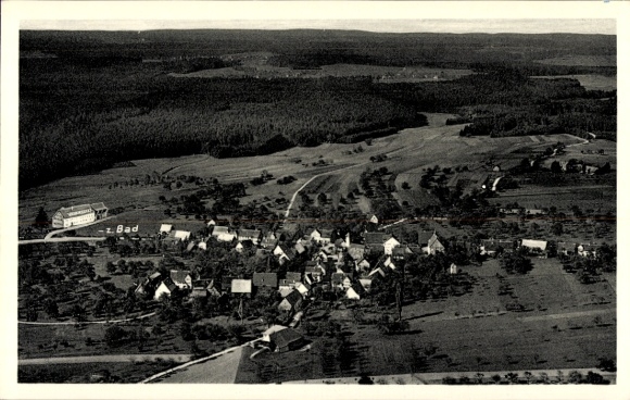 Ak Wart Altensteig im Schwarzwald Württemberg, Fliegeraufnahme