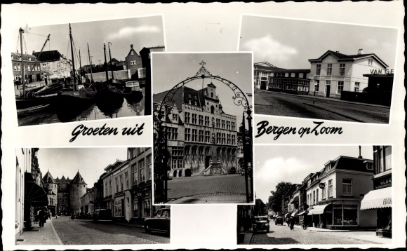 KP Bergen op Zoom North Brabant Holandia, wieża, ulica, port