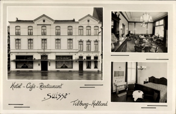 Ak Tilburg Noord-Brabant Nederland, Hotel-Café-Restaurant Zwitserland