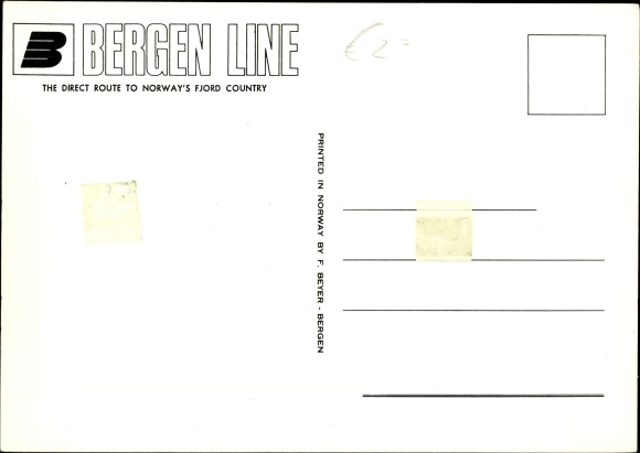 Ak stoomschip MS Jupiter, Bergen Line, stoomboot