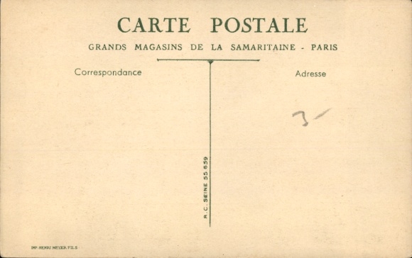 Artist Postcard Bouret, Germaine, Girl walking dog