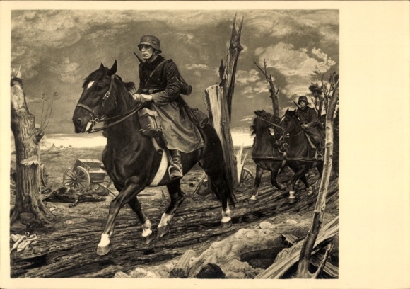 Artist Postcard Martin-Amorbach, Oskar, Flanders, HDK 122, German Wehrmacht, II. World War