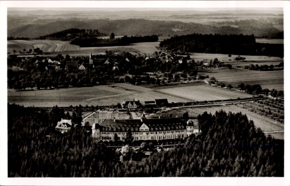 Postcard Schwäbisch Gmünd in Württemberg, aerial photograph, Schönblick recreation home