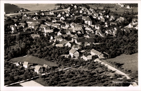 Postcard Baienfurt in Upper Swabia Württemberg, aerial photograph
