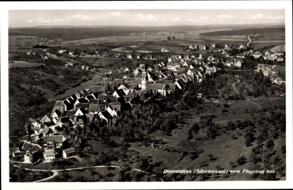 Postcard Dornstetten in the Black Forest Württemberg, aerial photograph
