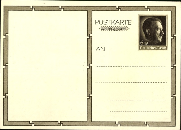 Postal stationery Postcard Führer and Reich Chancellor Adolf Hitler, well-wishers, BDM