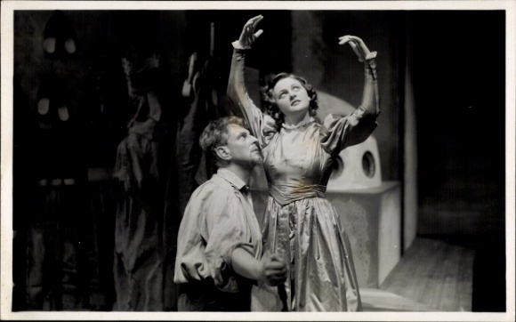 Postcard actor Hand Böhm, film scene