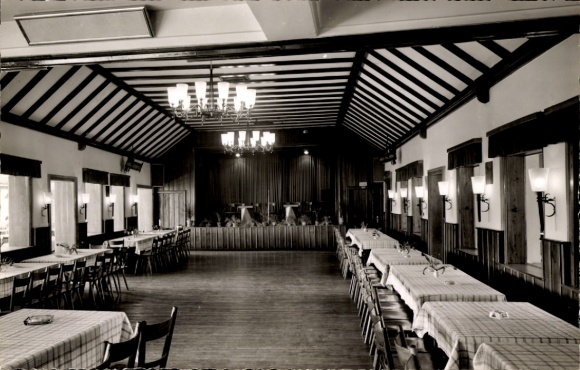 Postcard Elfershausen in Lower Franconia, Guesthouse Ullrich, large ballroom