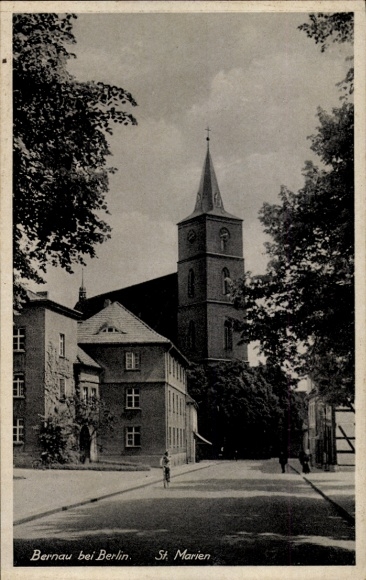 Ak Bernau bei Berlin, St. Marien Kirche