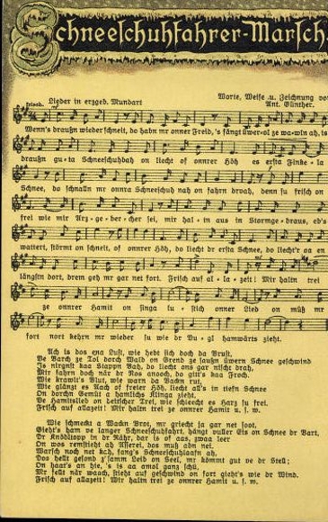 30 individual song cards, Anton Günther