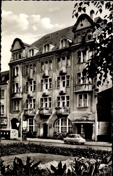 Postcard Offenburg in Baden Black Forest, Hotel Union, Burgerhof, Café Restaurant, O. Schroff-Bartholdi,