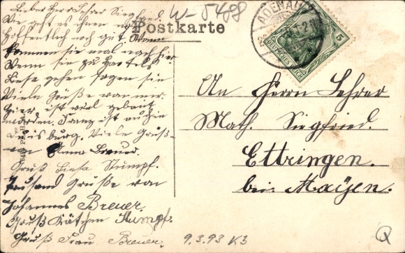 Postcard Adenau in the Eifel, inn of Joseph Stumpf