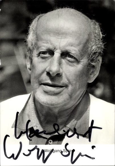 Postcard actor and director Wolfgang Spier, portrait, autograph