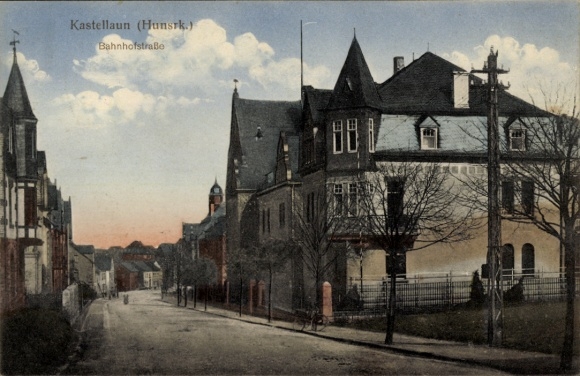 Postcard Kastellaun im Hunsrück, Bahnhofstraße