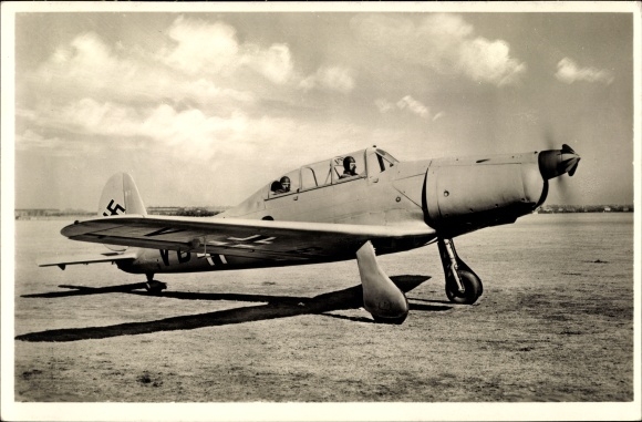 Postcard Deutsche Luftwaffe, Arado Ar 96 multipurpose training aircraft