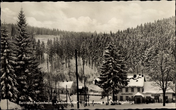 PC Hirschsprung Altenberg Ore Mountains, company holiday home Ladenmühle, winter