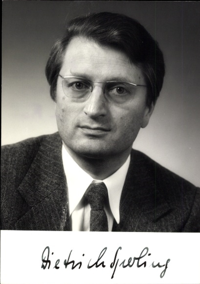 Foto Politiker Dietrich Sperling, Autogramm