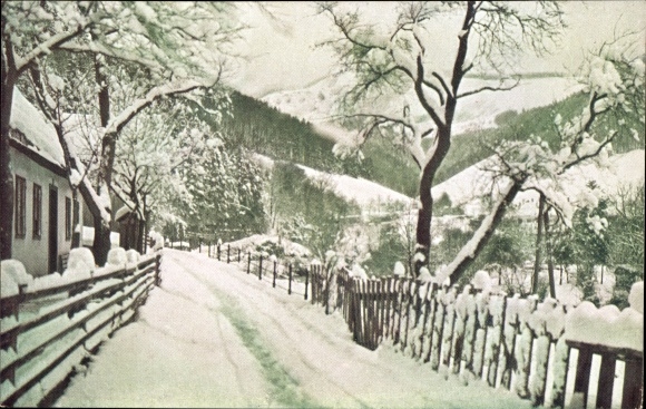 Postcard Lilienfeld in Lower Austria, Traisental, Winter, Vienna Prealps