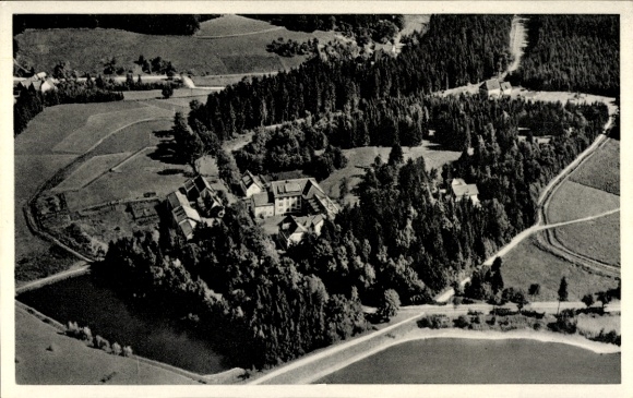 Postcard Erbprinzentannne Clausthal Zellerfeld in the Upper Harz, aerial view of Erbprinzentannne, surrounded by