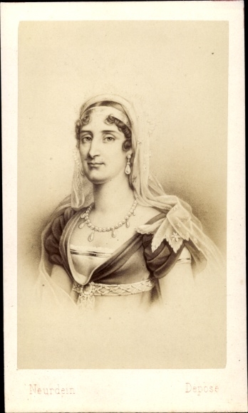 Carte de Visite Elisa Bonaparte, Princess of Lucca and Piombino and Grand Duchess of Tuscany