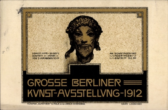 Artist Postcard Looschen, Hans, Great Berlin Art Exhibition 1912