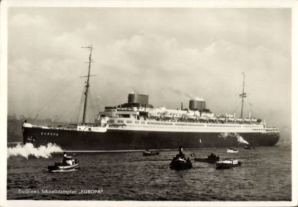 Postcard Steamer Europa, HAPAG
