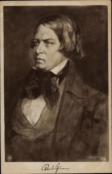 Künstler Ak Rumpf, Komponist Robert Schumann