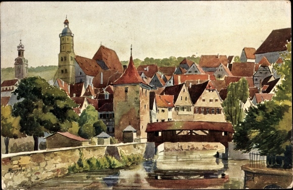 Artist PC Marshal, J., Schwäbisch Hall in Baden Württemberg, lot at the Sulfersteg