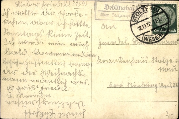 Postcard Deblinghausen Steyerberg Lower Saxony, Dorfstraße