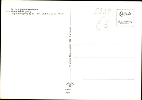 PC Altenkirchen in the Westerwald, Ev. Rural Youth Academy, Dieperzbergweg 13-17