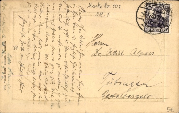 Embossed Passepartout Postcard Oranienburg in Brandenburg, Louise Henriette Monument
