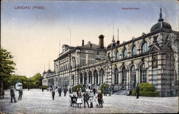 Ak Landau in der Pfalz, Hauptbahnhof