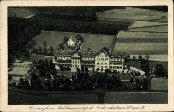 PC Mühlhausen Bad Elster in Vogtland, aerial photo of the convalescent home