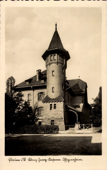 Postcard Plauen in Vogtland, King George Barracks, Officers' Club