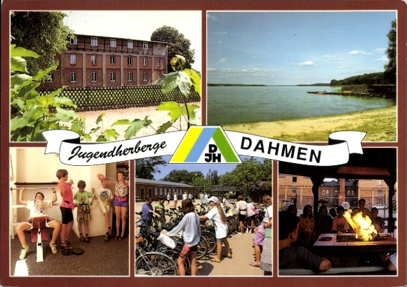 KP Dahmen w Meklemburgii, schronisko młodzieżowe, zajęcia z młodzieżą, naturalny widok na wody...