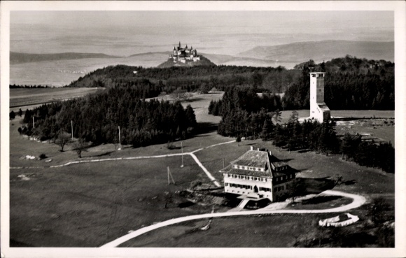 Ak Onstmettingen Albstadt in Württemberg, Hoher Raichberg, Fliegeraufnahme