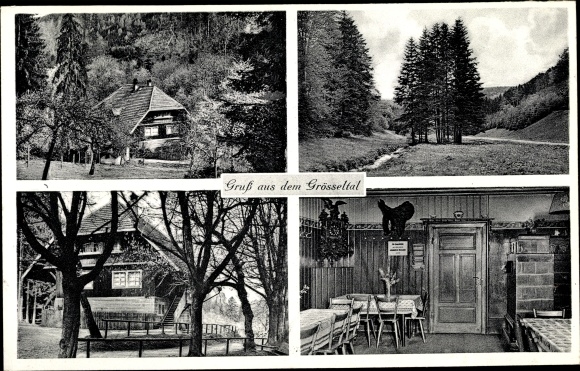 Postcard Neuenbürg in the Black Forest Württemberg, Economy in the Gösseltal