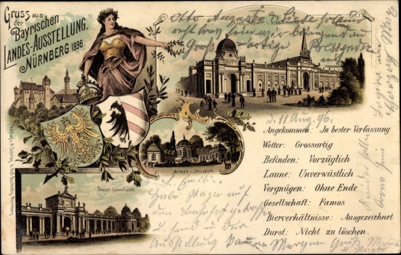 lito Norymberga, Bawaria. Wystawa Krajowa 1896, stan. Instytucje, Muzeum Armii