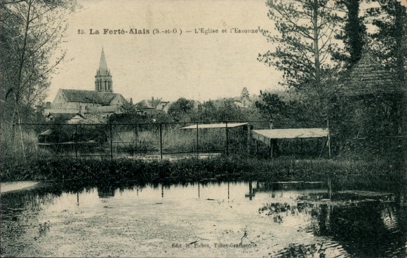 Ak La Ferté Alais Essonne, Kirche