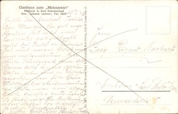 Postcard Melleck Schneizlreuth Berchtesgadener Land, Gasthaus zum Motzenwirt